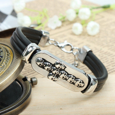 European and American Leather Bracelet Jewelry Titanium Steel Bracelet Christian (God Bless) Cross Bracelet Wholesale